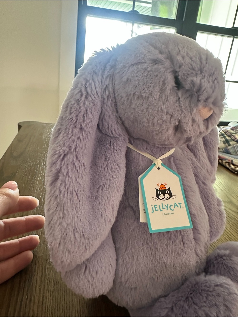 Jellycat Lavender Plush Bunny - Soft Lilac Stuffed Rabbit - Picture 2 of 4